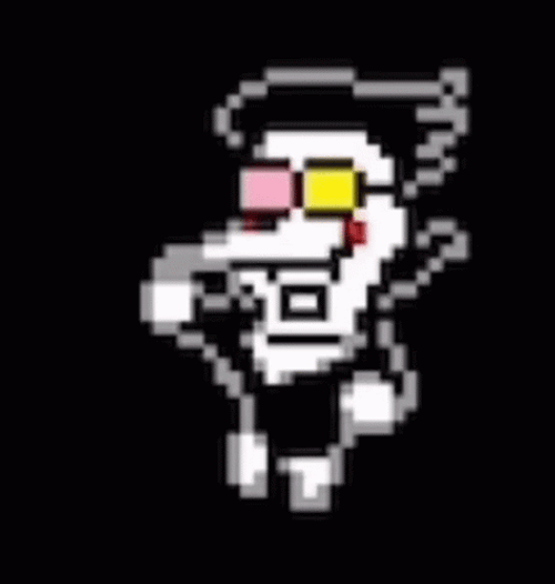 Spamton Whirling Dance Pixelated Display GIF