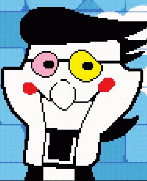 Spamton Wide Mouth Clown Face Deltarune GIF