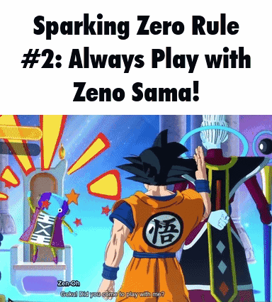 Sparking Zero Goku Kid Playing With Zeno Sama GIF