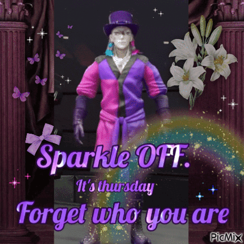 Sparkle It's Thursday Forget Who You Are Card