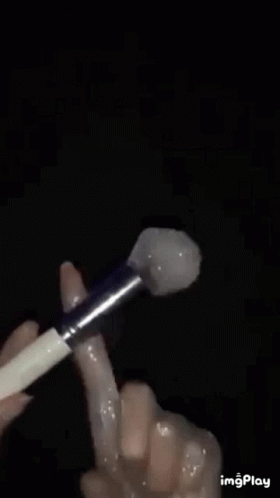 Glitters Falling From Make Up Brush Sparkles GIF