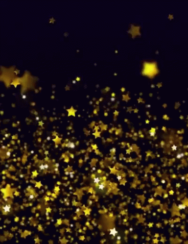 Shimmering Golden Stars Sparkles GIF