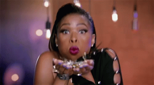 Sparkles Jennifer Hudson Blowing Glitters GIF