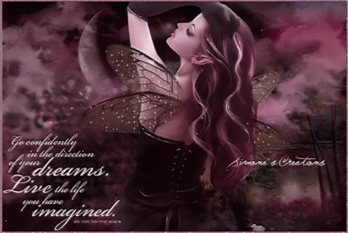 Beautiful Fairy With Wings Sparkles GIF