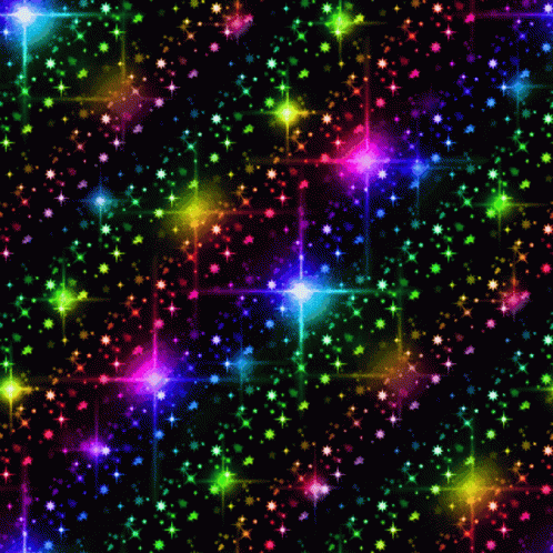 Rainbow Colored Lights Sparkles GIF