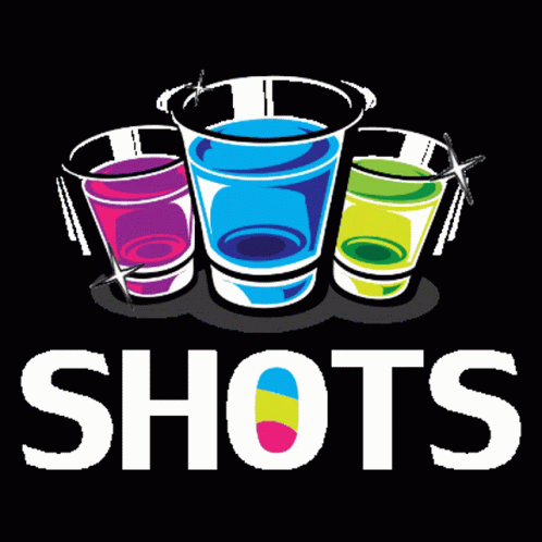 Sparkling Colorful Liquid Shot Glasses GIF