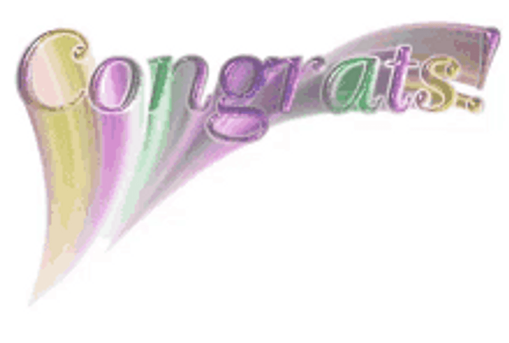 Sparkling Colorful Pastel Animated Congratulations GIF