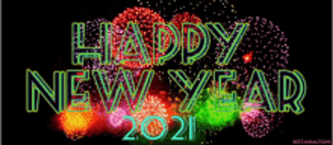 Sparkling Fireworks Display Happy New Year 2021 GIF