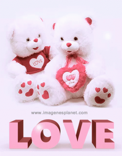 Sparkling Love Bears Amor GIF