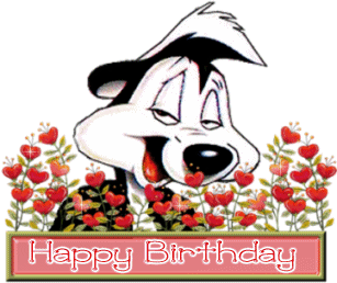 Sparkling Pepe Le Pew Happy Birthday GIF