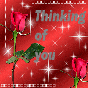 Sparkling Red Roses Thinking Of You Sympathy GIF