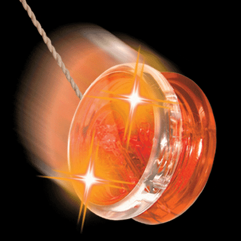 Sparkling Revolving Orange Yoyo GIF