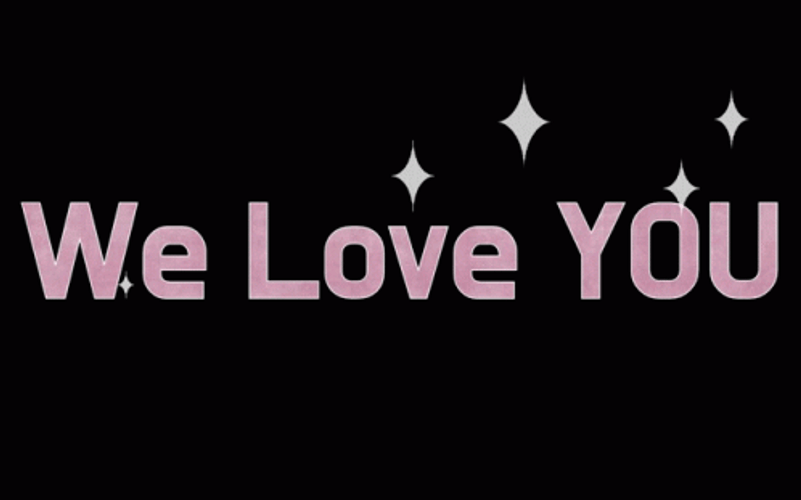 Sparkling We Love You GIF