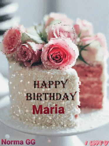 Sparkly Birthday Cake Happy Birthday Mary Dedication GIF