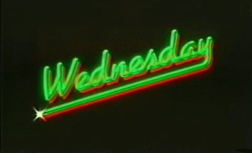 Sparkly Letters On Cute Wednesday GIF
