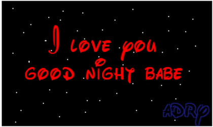 Sparkly Red Text Good Night Babe GIF