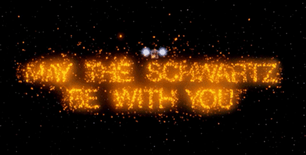 Sparkly Text May The Schwartz Be With You GIF