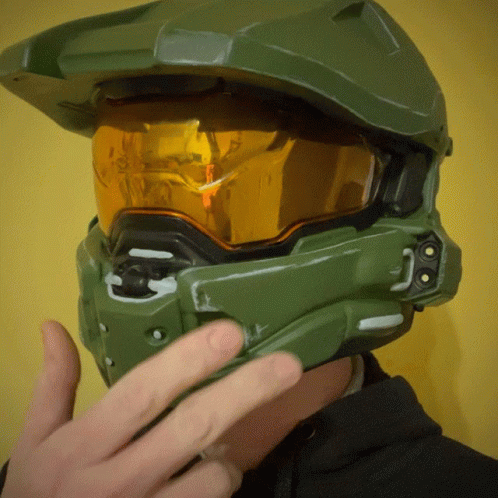 Spartan Halo Infinite Helmet GIF
