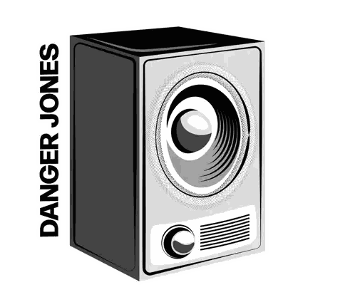 Speaker with Danger Jones Text