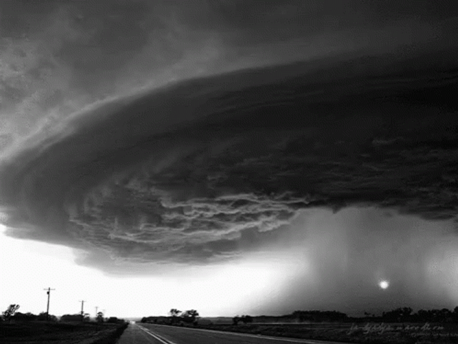 Spectacular Shot Terrifying Twister Forming GIF