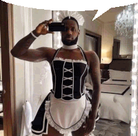 Speech Bubble Maid Sticker GIF