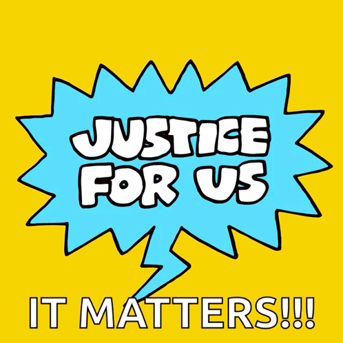 Speech Bubble Saying Justice For Us