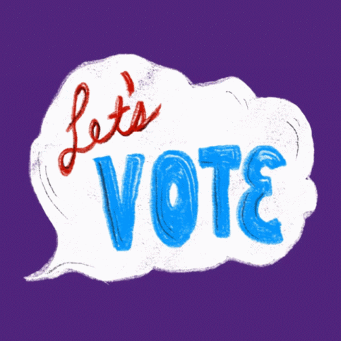 Speech Bubble Saying Let's Vote