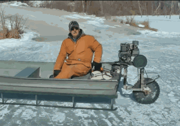 Speed Boat Snowland GIF