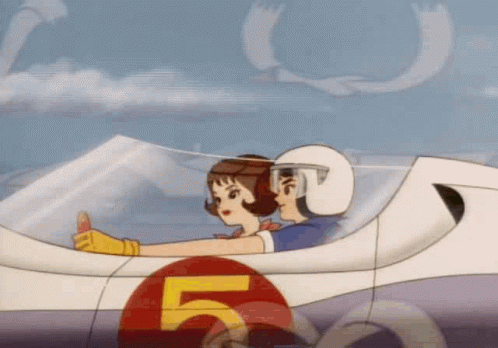 Speed Racer Go Mifune Driving With Trixie GIF