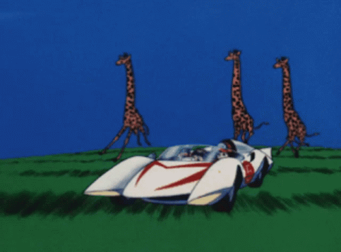 Speed Racer Mach 5 Running In Savannah GIF