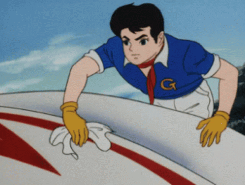 Speed Racer Wax On Wax Off His Car GIF