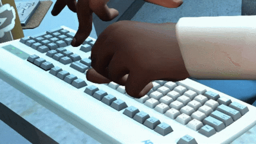 Speed Typing Smashing Computer GIF