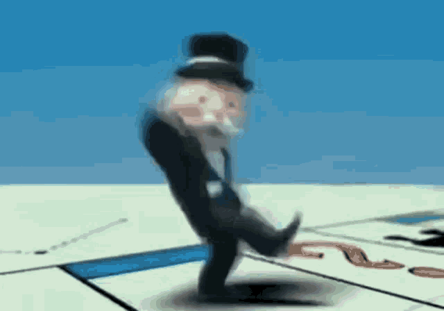 Speed Up Dance Monopoly Man GIF