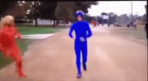 Malcolm Red Blue Speed Walking GIF
