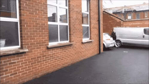 Man Speed Walking Open Door GIF