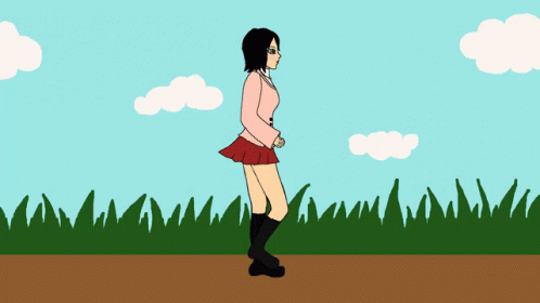 Anime Chica Speed Walking GIF