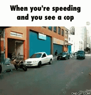 Speeding and Seeing a Cop