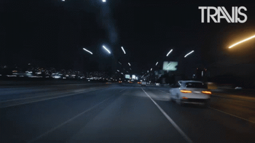 Speeding Car Hurry Traffic Night Drive GIF