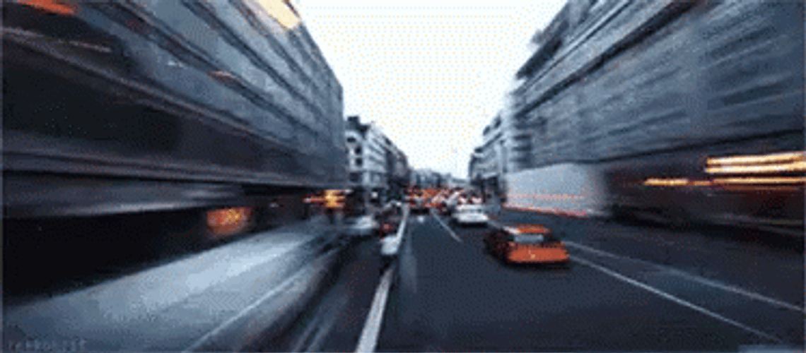 Speeding Car Rush Hour Traffic Time Lapse GIF