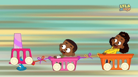 Speeding Plastic Baskets Lyla In The Loop GIF