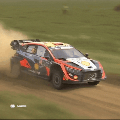 Speeding Race Car With Smoke Trail GIF