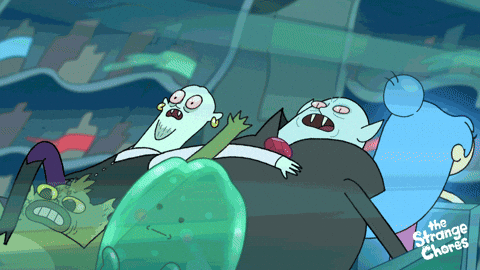 Speeding The Strange Chores Characters GIF