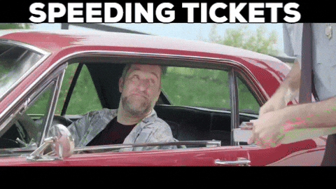 Speeding Tickets Guy With Policeman GIF