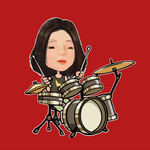 Speedy Drumroll Lady Cartoon GIF