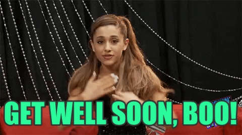 Speedy Recovery Get Well Soon Ariana Granda Boo GIF