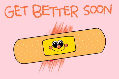 Speedy Recovery Get Well Soon Bandaid Bleeding GIF