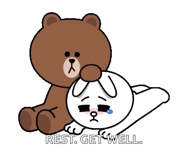 Speedy Recovery Get Well Soon Brown And Cony GIF