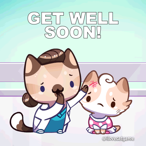 Speedy Recovery Get Well Soon Cat Doctor GIF