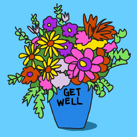 Speedy Recovery Get Well Soon Get Out Flowers GIF