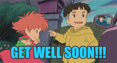 Speedy Recovery Get Well Soon Ponyo Hug GIF